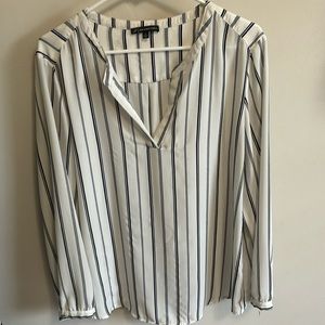 Striped Black and White XL Adrianna Papell Blouse